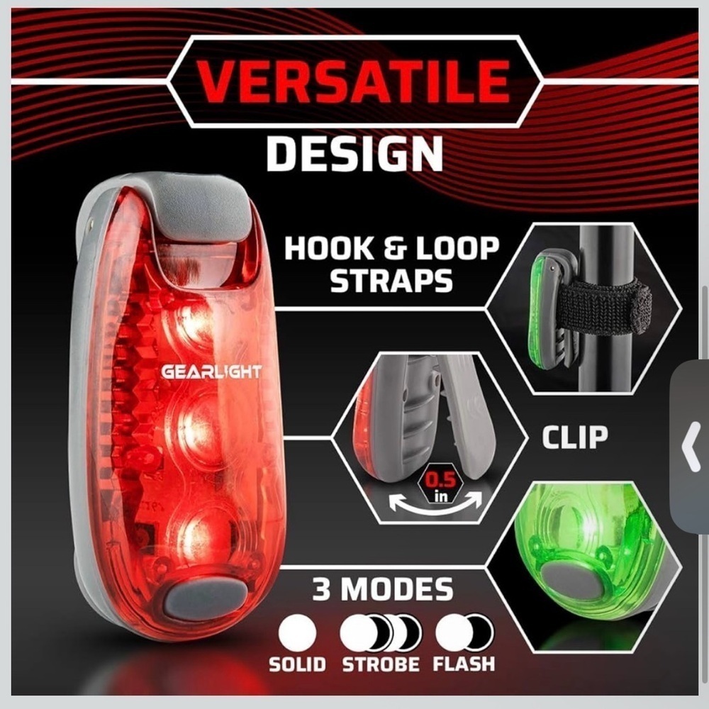 GearLight Rechargeable Bike Light Headlight Tail Front Back Night Riding Safety - Picture 4 of 7